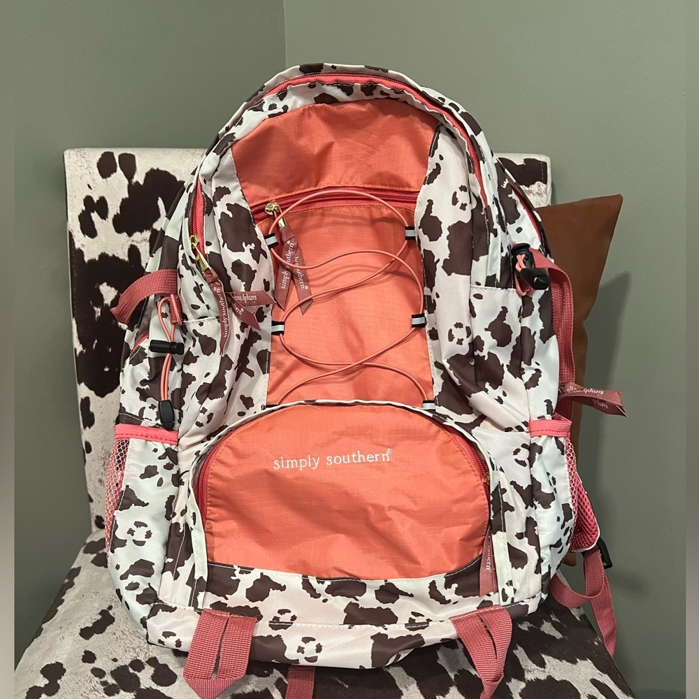 Simply Southern cow print backpack